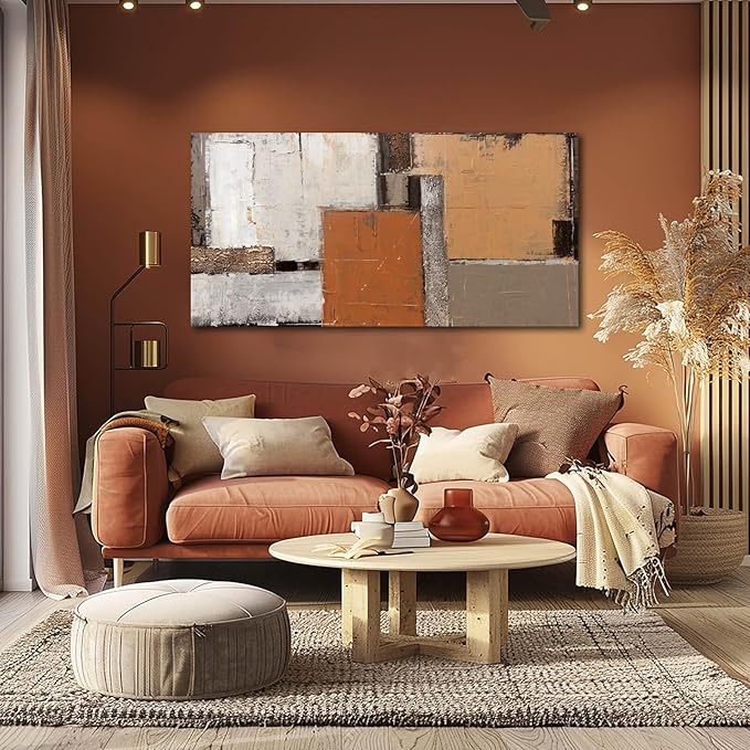 Colorful Wall Art Orange Wall Decor Abstract Wall Decorations for Living Room Graffiti Wall Posters Artwork 24"x48"