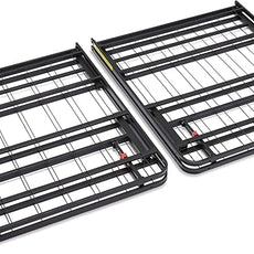 Amazon Basics Bed Frame with Storage, Foldable Metal Platform, Sturdy Steel, No Box Spring Needed, 14-inch High, Tool-Free Setup, Queen Size, Black