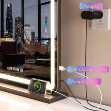 Hasipu Vanity Mirror with Lights and Bluetooth Speaker, 32