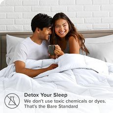 Bare Home Comforter Set - King/California King Size - Ultra-Soft - Goose Down Alternative - Premium 1800 Series - All Season Warmth (King/Cal King, White)