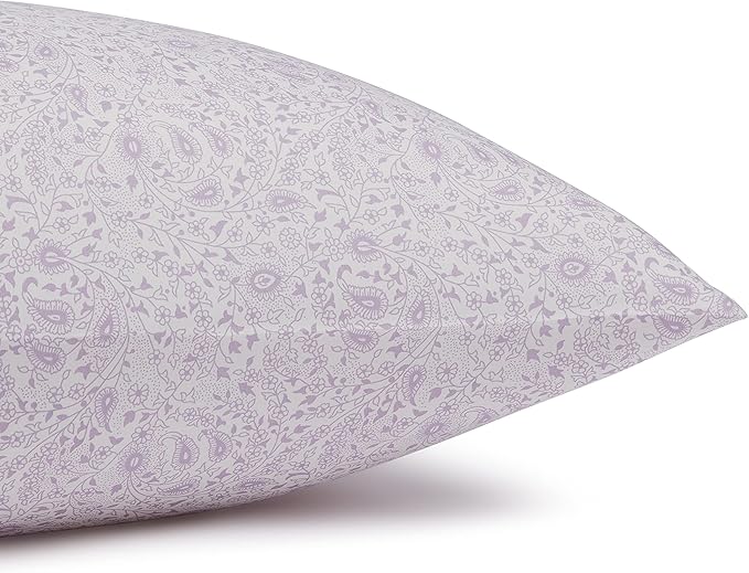 Amazon Basics Lightweight Super Soft Easy Care Microfiber 4 Piece Bed Sheet Set With 14-inch Deep Pockets, Queen, Lavender Paisley,Printed AmazonBasics