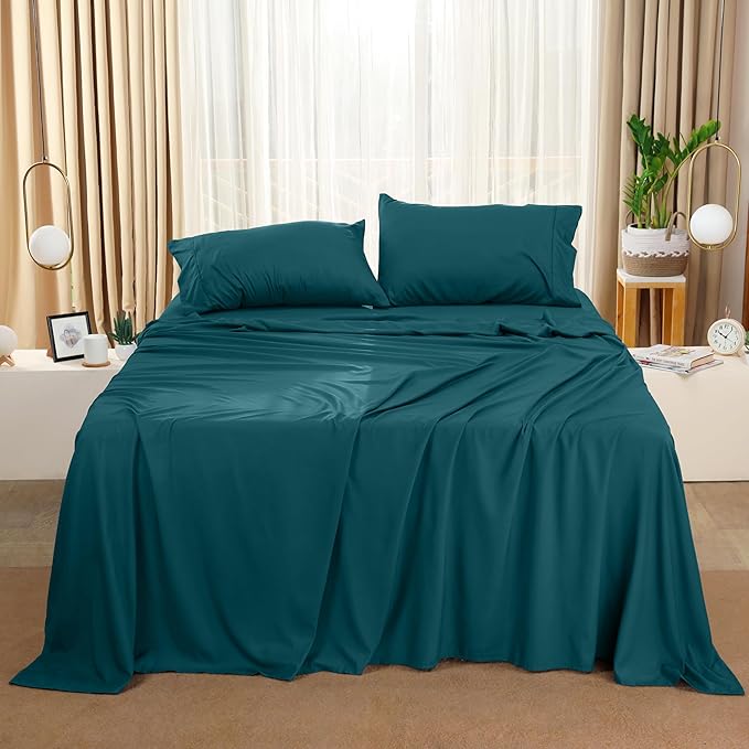 Utopia Bedding Full Bed Sheets Set - 4 Piece Bedding - Brushed Microfiber - Shrinkage and Fade Resistant - Easy Care (Teal Green)