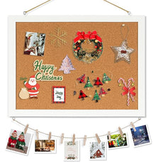 Double-Sided Cork Board for Wall, 16