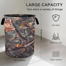 Camo Camouflage Laundry Basket Foldable Oxford Cloth Tote Bag Laundry Hamper Clothes Storage Bucket Organizer For Bathroom/Laundry Storage/Bedroom 19.6x15.7 Inch