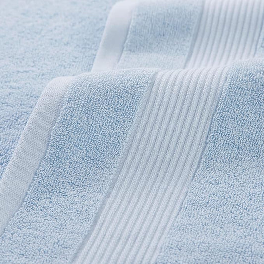 Arkwright Bath Towels Set of 4 - (Bulk Case of 24) Super Soft 100% Cotton, 600 GSM Quick Dry & Absorbent, Luxury Bathroom Essentials for Hotels, Spa, Hosts, and Vacation Rentals, Misty Blue