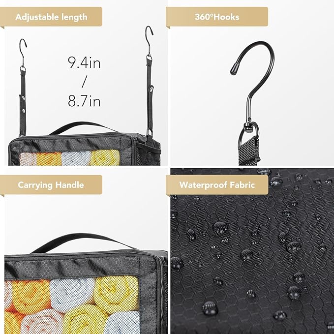 Suitcase Organizer, Travel Luggage Organizer Hanging Shelves Packing Cube Closet/Collapsible Portable Travel Organizer for Carry-on