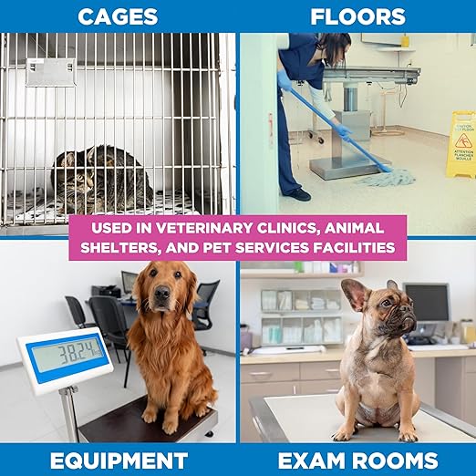 REScue Canister Wipes & RTU 32oz Disinfectant & Gallon Concentrate – Disinfectant Cleaner for Vet Use, Designed to Clean Kennels, Litter Boxes & More