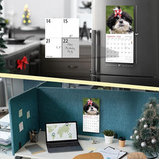 RED EMBER Shih Tzu Puppies 2026 Mini Wall Calendar 12 Month | 7