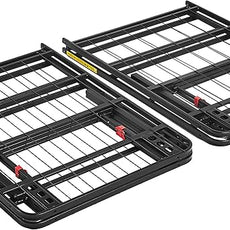 Amazon Basics Bed Frame with Storage, Foldable Metal Platform, Sturdy Steel, No Box Spring Needed, 18 Inches High, Tool-Free Setup, Queen Size, Black