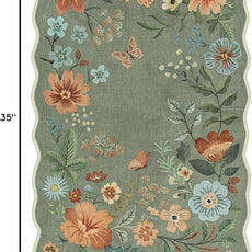 Lahome Floral Rugs for Entryway, 2X3 Washable Kitchen Rugs Ultra-Thin Soft Rug, Non Slip Indoor Door Mat Stain Resistant Boho Small Low-Pile Throw Carpet for Bathroom Bedroom(2x3ft,Green)