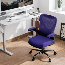 Ergonomic Office Chair - X-Shaped Computer Desk Chair Comfy, Gaming Chair, Office Chair with Lumbar Support, Mesh Office Chairs, Desk Chair for Long Hours(Black Purple)