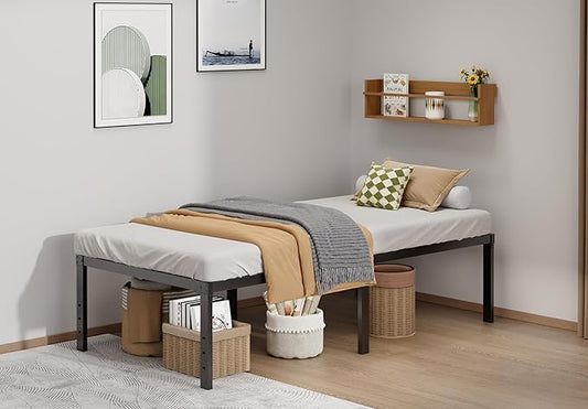 Metal Bed Frame Twin XL Size - 18 Inch Heavy-Duty Twin XL Platform Bed Frame No Box Spring Needed, Easy Assembly, Noise-Free, Sturdy Mattress Foundation, Underbed Storage Space