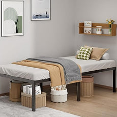 Metal Bed Frame Twin Size - 18 Inch Heavy-Duty Twin Platform Bed Frame No Box Spring Needed, Easy Assembly, Noise-Free, Sturdy Mattress Foundation, Underbed Storage Space
