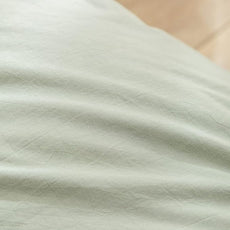 BESTOUCH Duvet Cover Set 100% Washed Cotton Linen Feel Super Soft Comfortable Chic Lightweight 3 PCs Home Bedding Set Solid Sage Green Oversized King