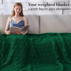 Knitted Weighted Blanket for Adult, Chunky Knit Weighted Throw for Sleep 60