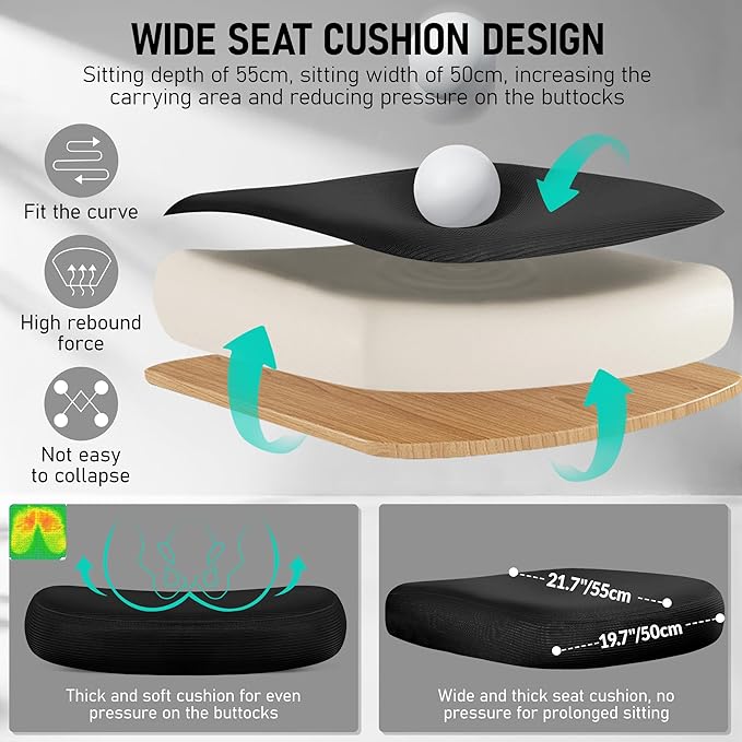 High Back Ergonomic Office Chair, Breathable Mesh Desk Chair with Lumbar Support, Adjustable Headrest, Flip-up Armrests, Computer Gaming Chair