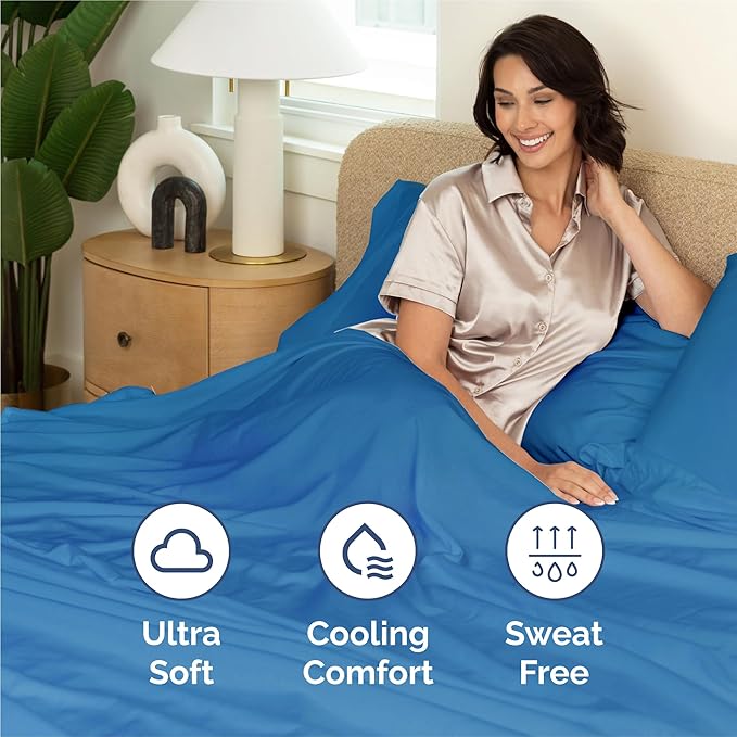 King 6 Piece Sheet Set - Cooling & Breathable Bed Sheets - Hotel Luxury Bed Sheets for Women, Men, Kids & Teens - Bedding with Deep Pockets & Easy Fit - Soft and Wrinkle Free - King Royal Blue Sheets
