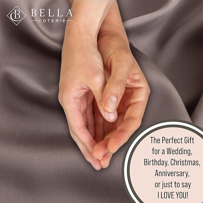 Bella Coterie Luxury Bamboo Viscose King Size Sheet Set | 100% Organically Grown | Ultra Soft | Cooling for Hot Sleepers | 18" Deep Pocket [Mocha]