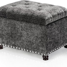 Joveco Storage Ottoman Bench, Rectangle 24