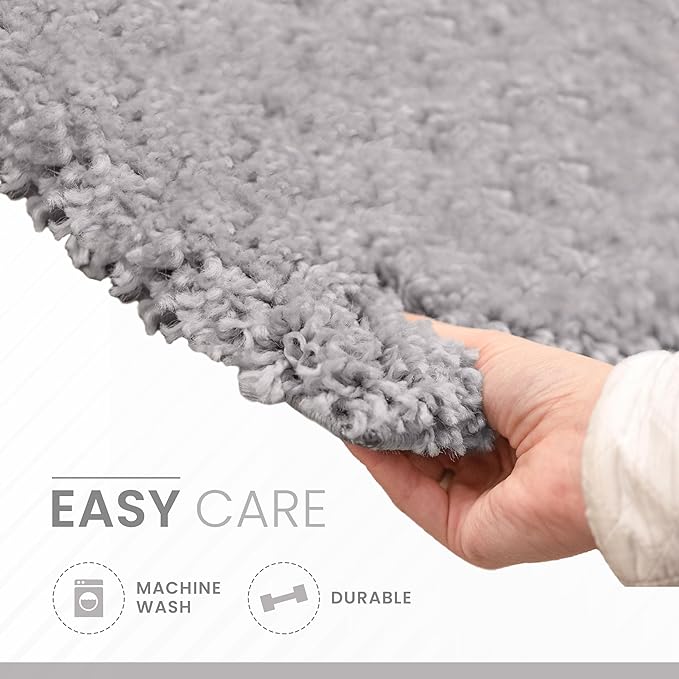 Martex 100% Cotton Ringspun Bath Rug | Super Soft | Super Absorbent | Essential Bathroom Rugs | Non-Slip Bath Mat | Quick Drying Bath Mat | Silver