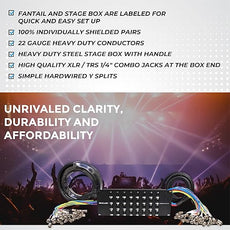 Seismic Audio - SARMSS-32x1530 - 32 Channel XLR TRS Combo Splitter Snake Cable - 15' and 30' XLR trunks