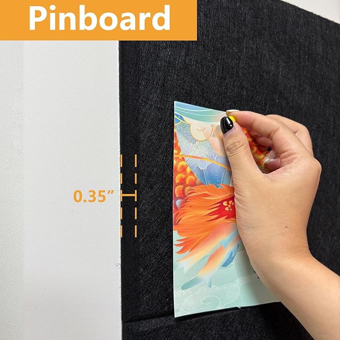 Large Cork Board Tiles for Wall with Push Pins, 36"x24" Bulletin Board Sets, Self-Adhesive Pin Board | Magrowill 6 Packs Felt Panels for Office Home Classroom Dorm