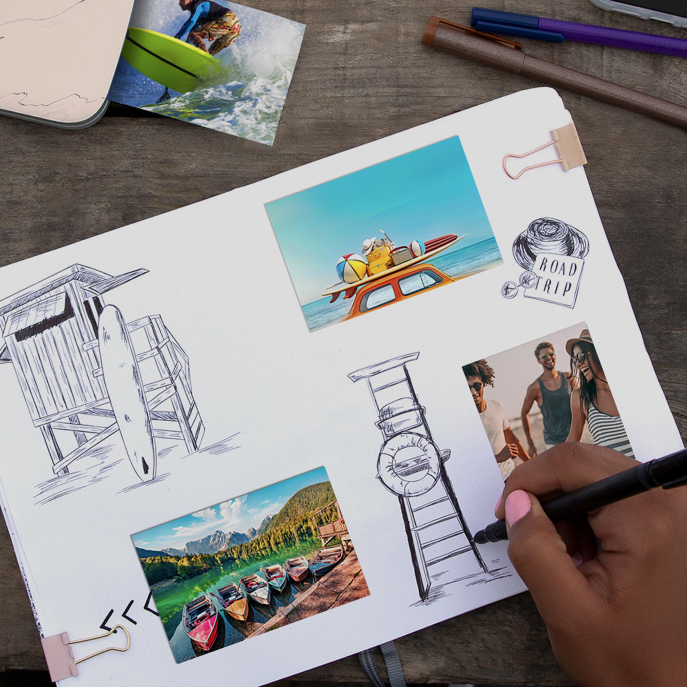 HP Sprocket Portable 2x3 Instant Photo Printer (Lilac) Print Pictures on Zink Sticky-Backed Paper from Your iOS & Android Device.