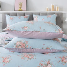 FADFAY Duvet Cover Set Twin Blue Rose Floral Bedding Rustic Peony Flower Comforter Cover Set Vintage Farmhouse Bedding 100% Cotton Ultra Soft Quilt Cover with Hidden Zipper Closure 3Pcs, Twin Size