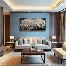 Gold Wall Decor Black Art Tree Wall Art for Living Room Canvas Painting Canvas Pistures Framed Modern Artwork for Home Kitchen 24