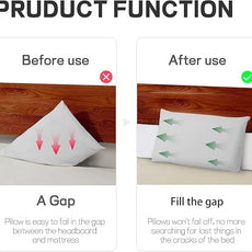 Bed Wedge Pillow for Headboard Gap Bed Mattress Gap Filler (0-8
