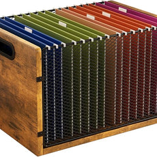 Hanging File Folder Organizer Filing Box with Handles File Organizer Holder for Desk Space-Saving Storage Bin for Letter Size – Open Design for Quick Access & Efficient Organization