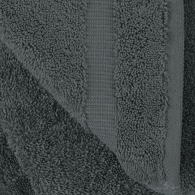 Towel Bazaar Premium Cotton Super Soft and Absorbent Turkish Towels (2-Piece Bath Sheet Towel, Dark Gray)