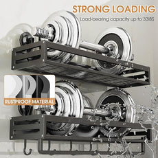 Shower Caddy Suction Cup,15.7 inch Suction Shower Shelf with Hooks NO-Drilling Bathroom Holder, Rustproof Bathroom Organizer, Dark Grey