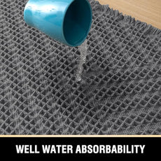 H.VERSAILTEX Waffle Bath Mat Super Absorbent Boho Bath Mat Non Slip Bath Rugs for Bathroom Floor Machine Washable Dry Fast Bathroom Rugs with Tassels (17 x 24 Plus 17 x 24 Inches, Gray)