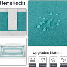 HomeHacks 2-Pack Large Laundry Basket, Waterproof, Freestanding Laundry Hamper, Collapsible Tall Clothes Hamper with Extended Handles for Clothes Toys in the Dorm and Family (Green, 125L)