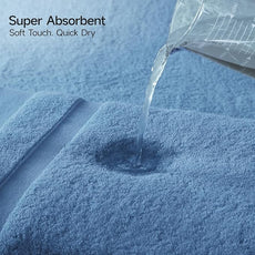 REDKISS 100% Cotton Bath Towels Set of 2, Extra Large Bath Sheets 35 X 70 Inches, 800 GSM, Quick Dry, Ultra Soft & Super Absorbent Bathroom Towel Sets for Bathroom, Gym, Spa, Pool & Hotel, Light Blue