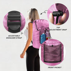 Laundry Bag with Shoulder Straps and Mesh Pocket Laundry Backpack Large Portable Laundry Hamper for College Laundromat Apartment