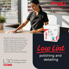 WypAll GeneralClean L30 Cloths Heavy Duty Cleaning Wipes (05812), Quarterfold, Strong and Soft Bulk Paper Wipers, White (12 Packs of 90 Sheets, 1,080 Sheet Total)