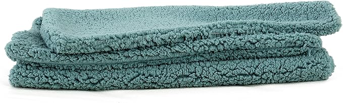 Reafort Ultra Soft Sherpa Euro Sham Pillow Case 26"x26" Replacement with Zipper Closure (Blue 26"x26" Euro Sham)