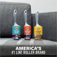 Scotch-Brite Extreme Clean Lint Rollers, 6 Rollers, 100 Sheets Per Roller, 600 Sheets Total, Reusable Lint Roller, Works Great on Pet Hair