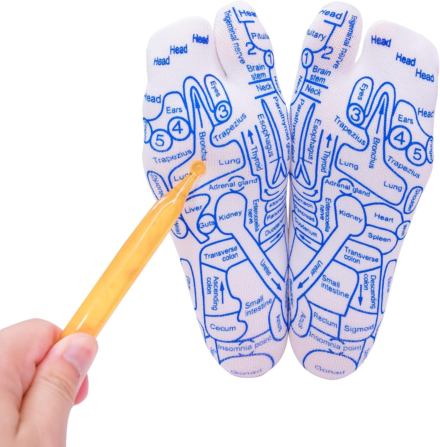 Broman Reflexology Socks with Trigger Point Massage Tool, Foot Pain Relief Remedy for Foot Massage,Women's Size Dormly