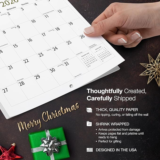 MICASA PRESS Switzerland 2026 Wall Calendar 12 Month | 12" x 24" Open | Thick & Sturdy Paper | Holiday Gift | Swiss Europe Travel Calendar 2026