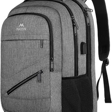 MATEIN Laptop Backpack 15.6 Inch, 20 L Personal Item Bag Airport Approved, Water Resistant Work Commute Computer Backpack with TSA Laptop Compartment, Gifts for Women Men, Grey