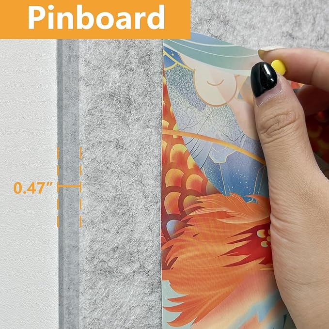 Thick Cork Board Tiles for Wall with Push Pins, 36"x24"x0.47" Bulletin Board Sets, Self-Adhesive Pin Board | Magrowill 6 Packs Felt Panels for Office Home Classroom Dorm