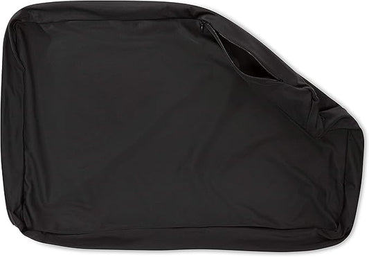 PILLOWY Cover Only for Premium Microbead Bed Pillow, Large Extra Smooth - Ultra Comfortable Sleep with Silk Like Anti Aging Cover 85% Spandex/ 15% Nylon Breathable, Cooling Matte Black