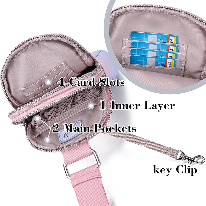 INICAT Travel Small Crossbody Sling Bags Women Cross Body Purses Passport Holder Vegan Leather Fanny Packs Birthday Gifts