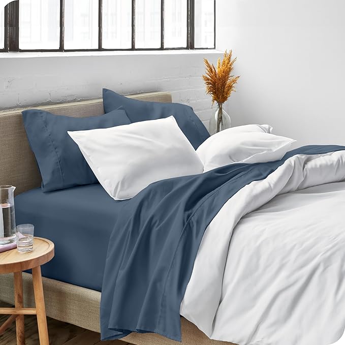 Bare Home Twin XL Sheet Set - College Dorm Size - Luxury 1800 Ultra-Soft Microfiber Twin Extra Long Bed Sheets - Deep Pockets - Easy Fit - Extra Soft - 3 Piece Set - Bed Sheets (Twin XL, Bering Sea) BareHome