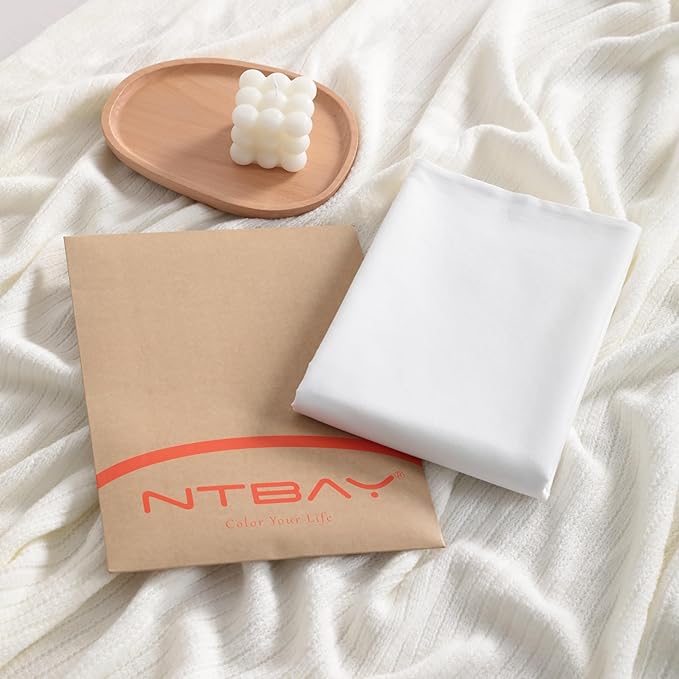 NTBAY Standard Cotton Pillowcases - Envelope Closure 20x26 Pillowcases Set of 2, Breathable and Soft Bed Pillow Cases, Cream