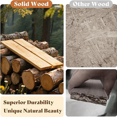 AMERLIFE Queen Size Solid Wood Bed Frame with Headboard, Minimalist Platform Bed with Wooden Slats Support/No Box Spring Needed/Easy Assembly/Noise-Free, Dark Brown