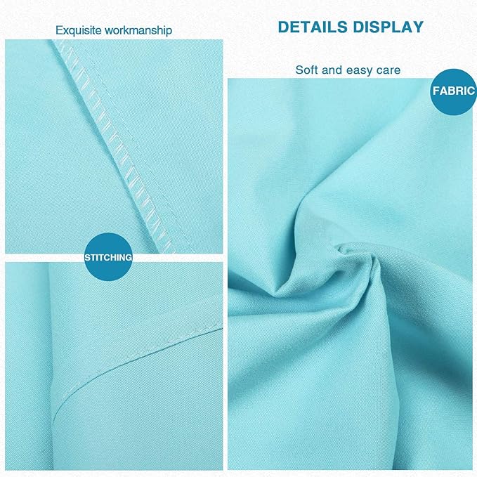 FLXXIE 2 Pack Microfiber King Pillow Cases, 1800 Super Soft Pillowcases with Envelope Closure, Wrinkle, Fade and Stain Resistant Pillow Covers, 20x36, Aqua